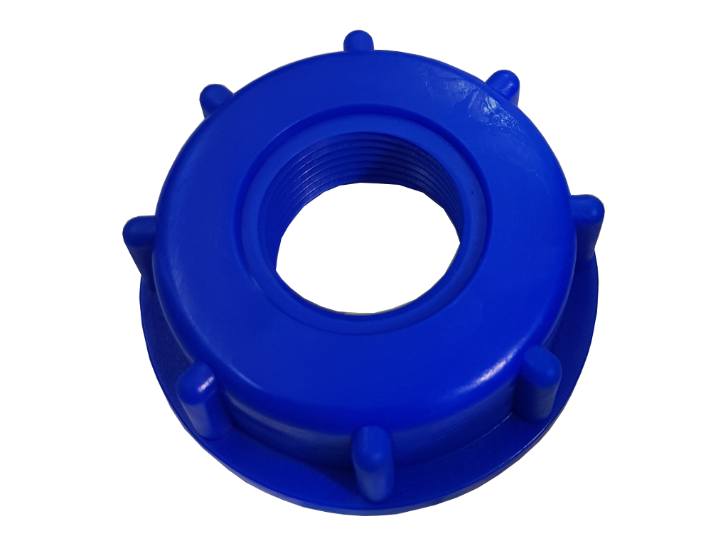 Schraubkappe blau, mit 1" IG (Bild für) Schraubkappe blau, mit 1" IG